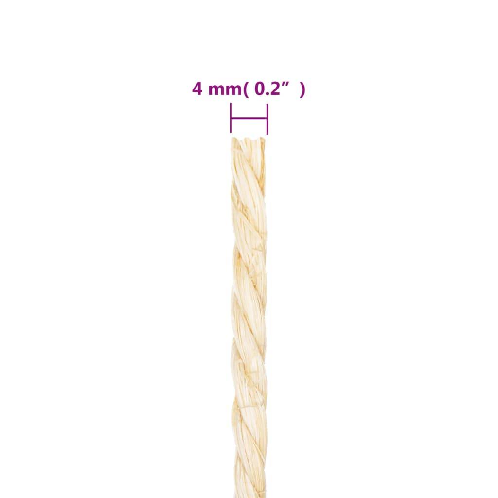 vidaXL Seil 100% Sisal 4 mm 250 m