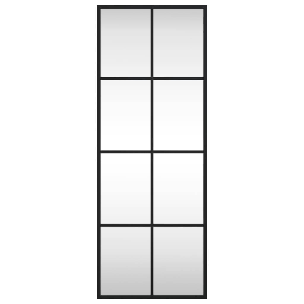 vidaXL Wandspiegel Schwarz 30x80 cm Rechteckig Eisen