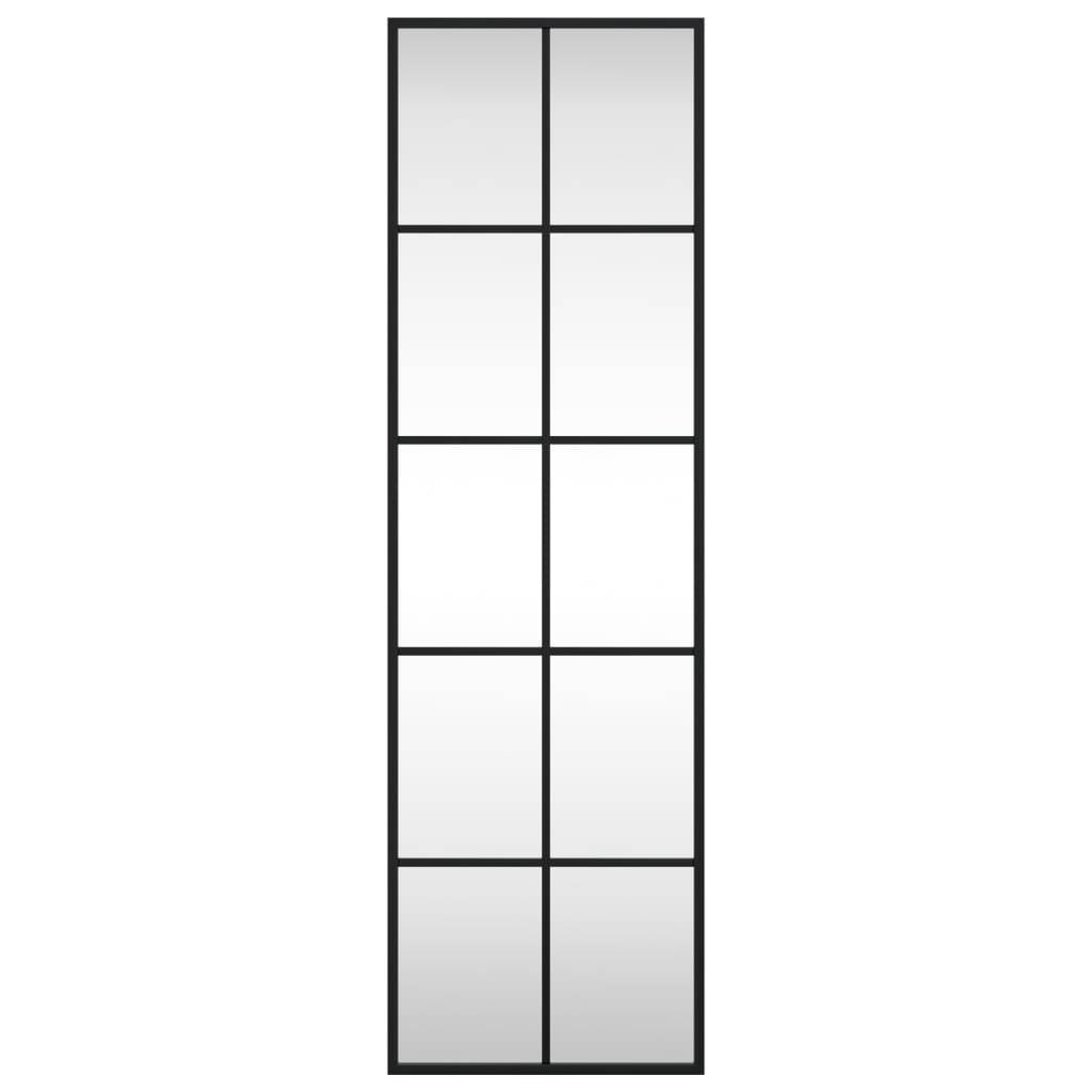 vidaXL Wandspiegel Schwarz 30x100 cm Rechteckig Eisen