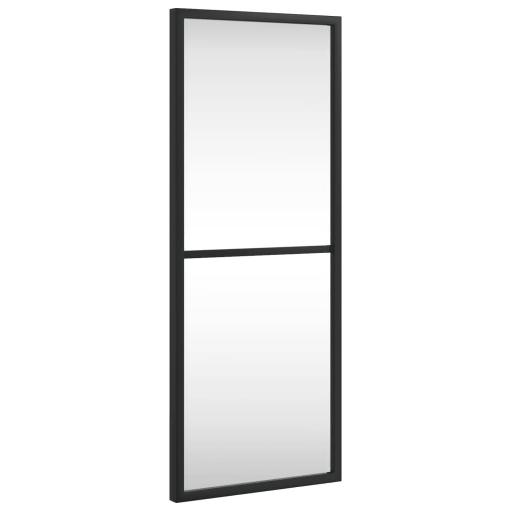 vidaXL Wandspiegel Schwarz 20x50 cm Rechteckig Eisen