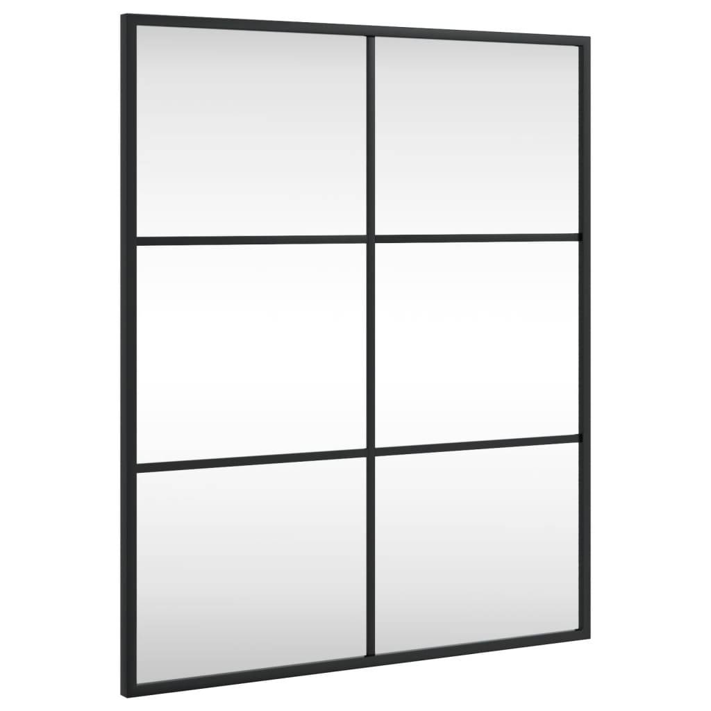 vidaXL Wandspiegel Schwarz 50x60 cm Rechteckig Eisen