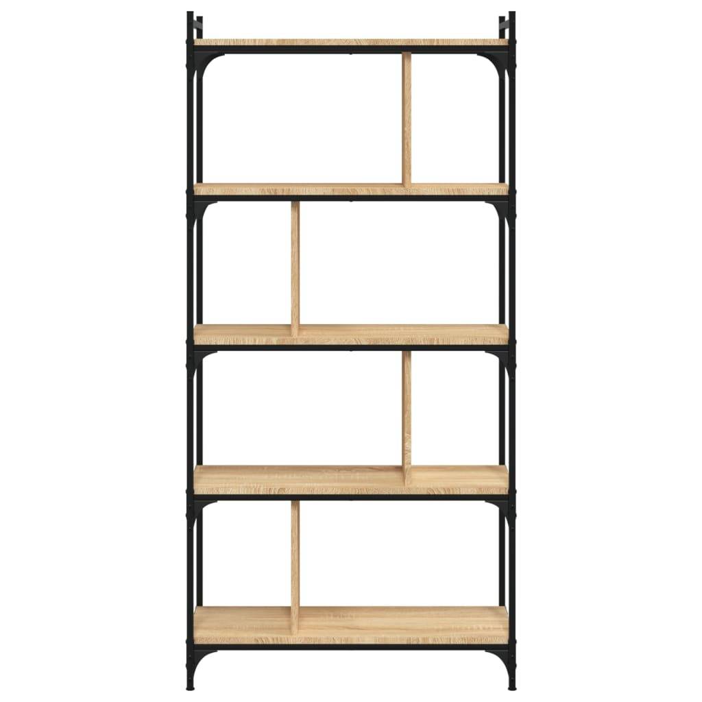 vidaXL Bücherregal 5 Böden Sonoma-Eiche 76x32x158 cm Holzwerkstoff