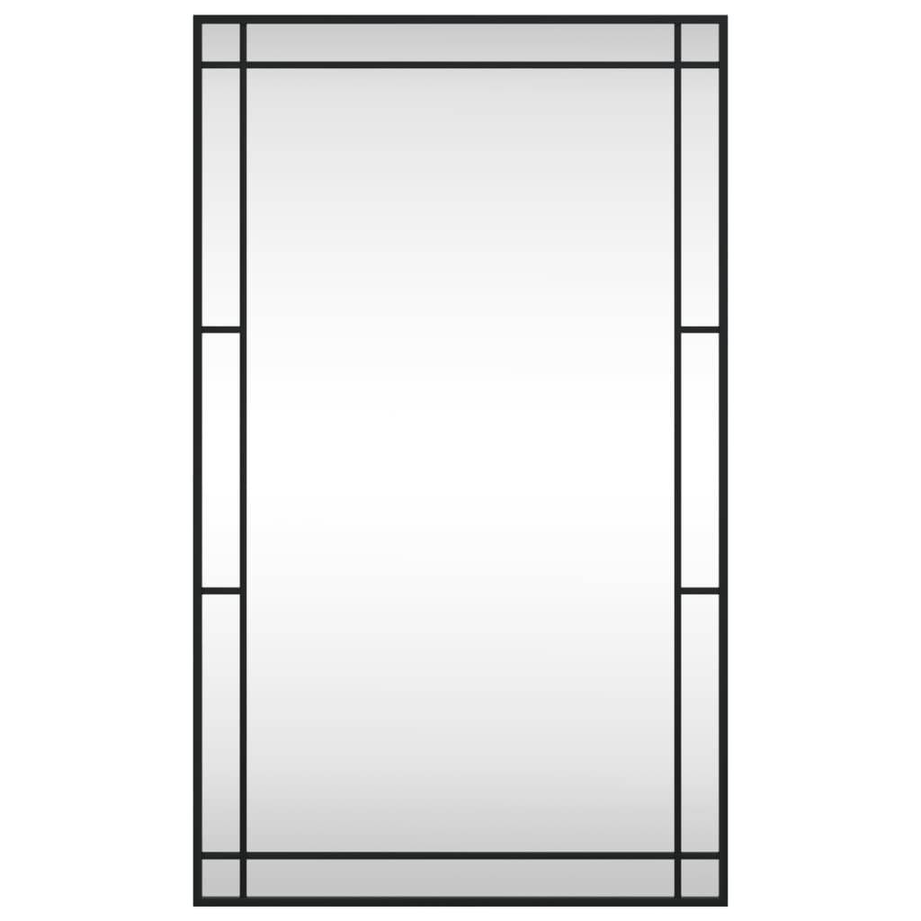 vidaXL Wandspiegel Schwarz 60x100 cm Rechteckig Eisen