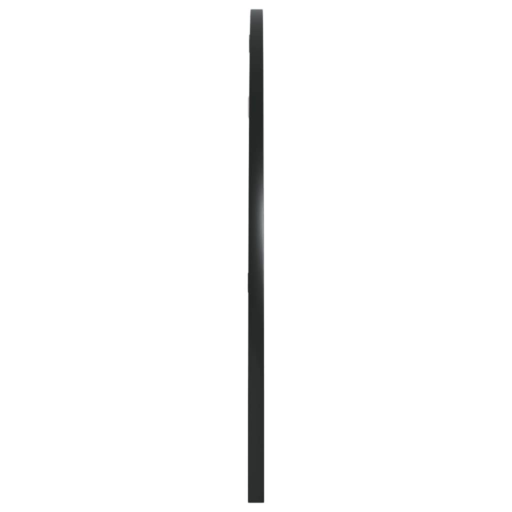 vidaXL Wandspiegel Schwarz 100x50 cm Gewölbt Eisen