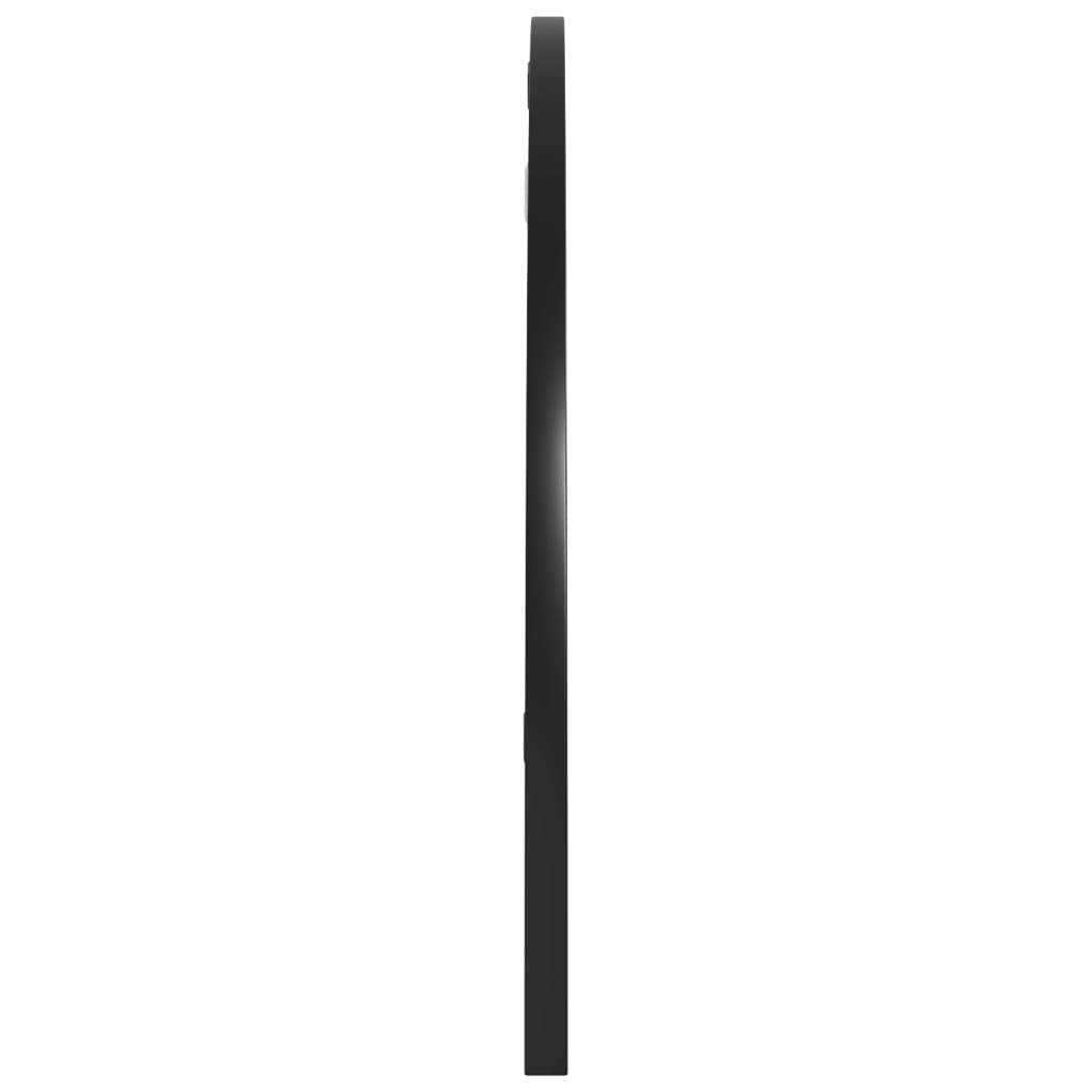 vidaXL Wandspiegel Schwarz 80x40 cm Gewölbt Eisen