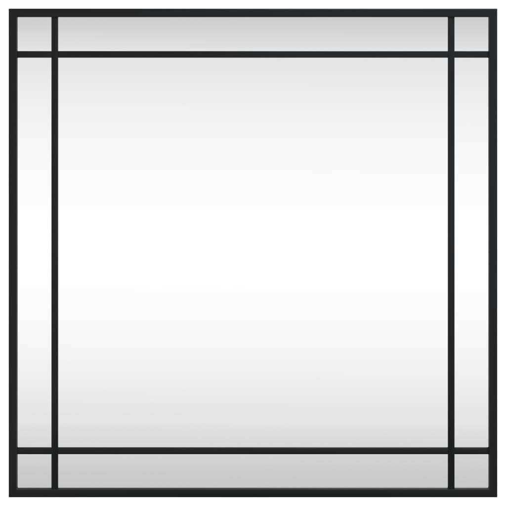 vidaXL Wandspiegel Schwarz 60x60 cm Quadratisch Eisen