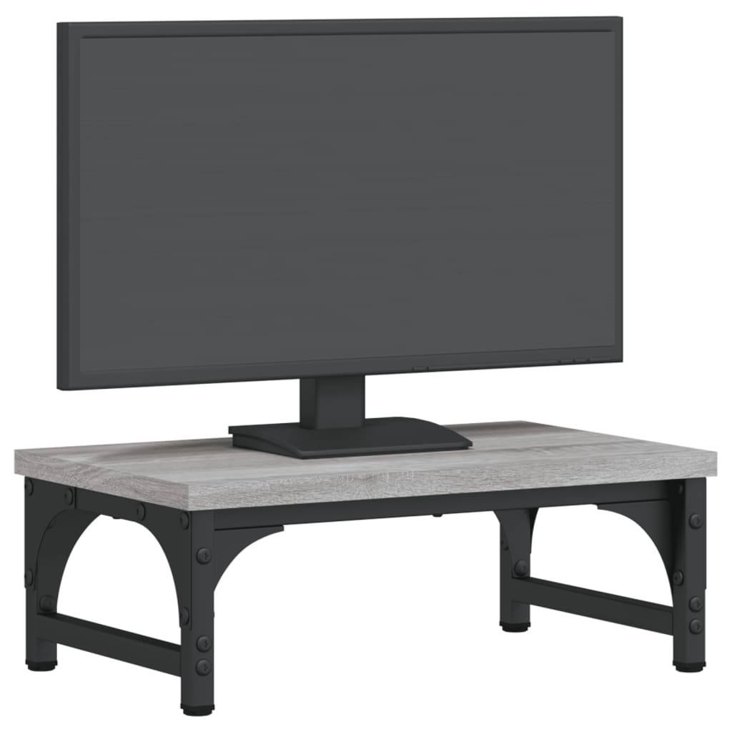 vidaXL Monitorständer Grau Sonoma 37x23x14 cm Holzwerkstoff