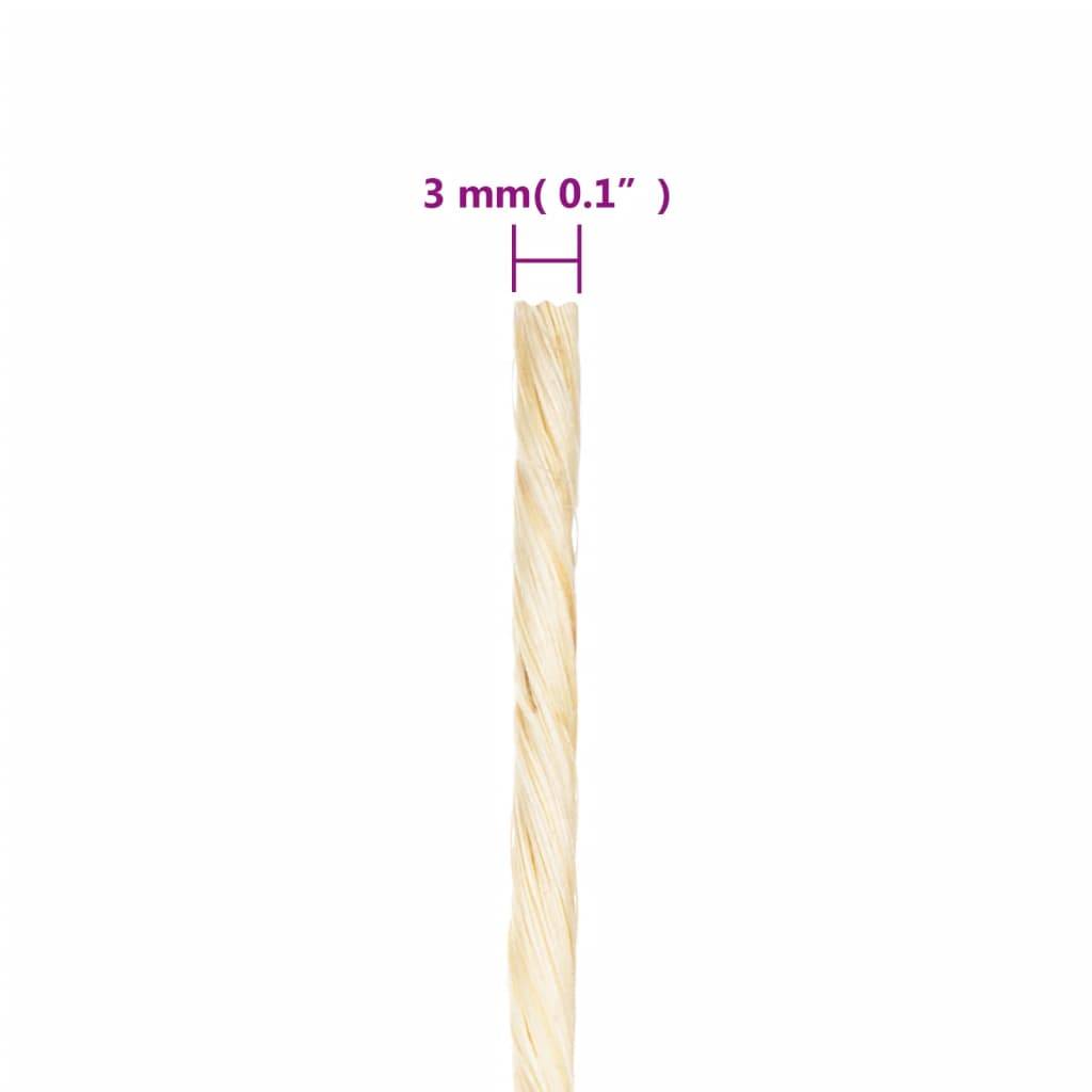 vidaXL Seil 100% Sisal 3 mm 1000 m