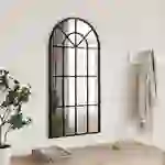 vidaXL Wandspiegel Schwarz 40x80 cm Gewölbt Eisen vidaXL Wandspiegel Schwarz 40x80 cm Gewölbt Eisen