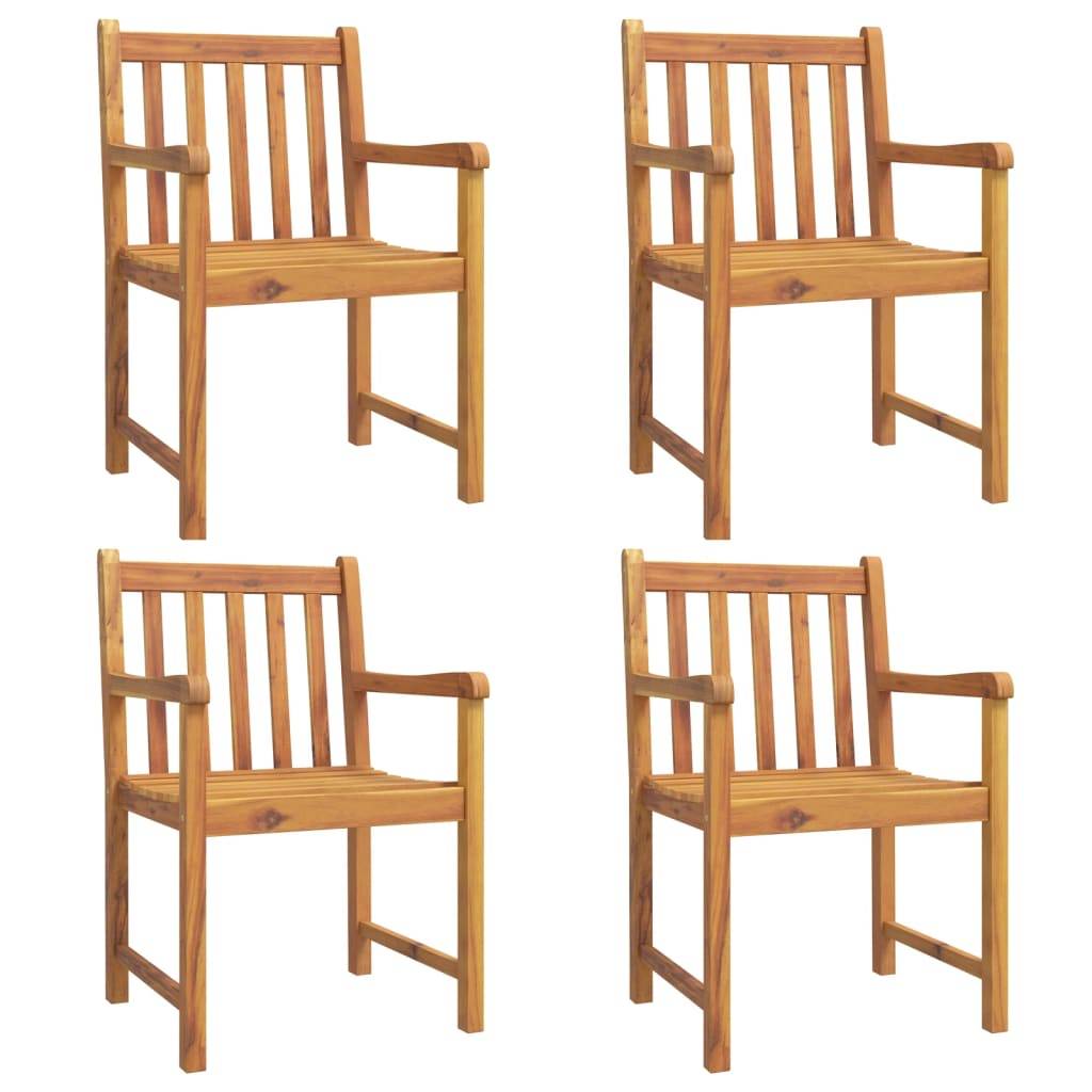 vidaXL Gartenstühle 4 Stk. 56x55,5x90 cm Massivholz Akazie