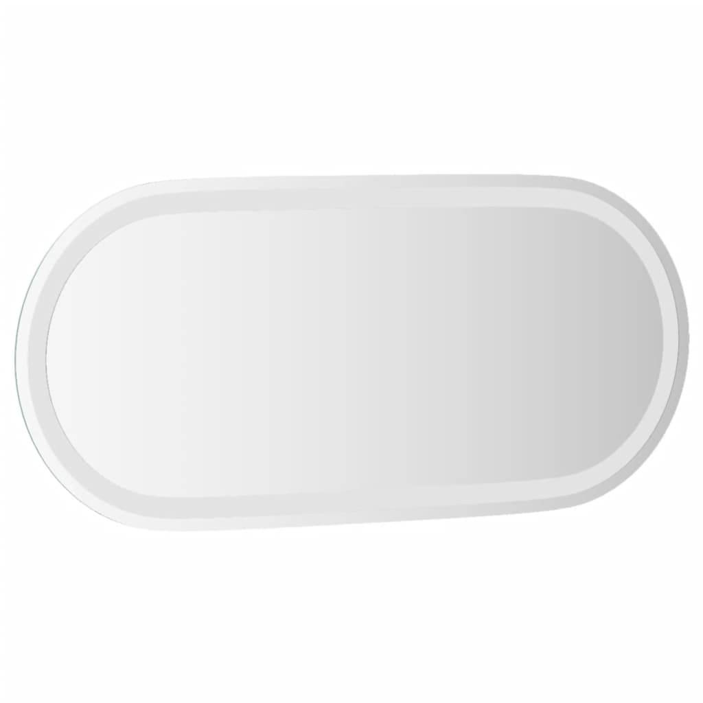vidaXL LED-Badspiegel 80x35 cm Oval