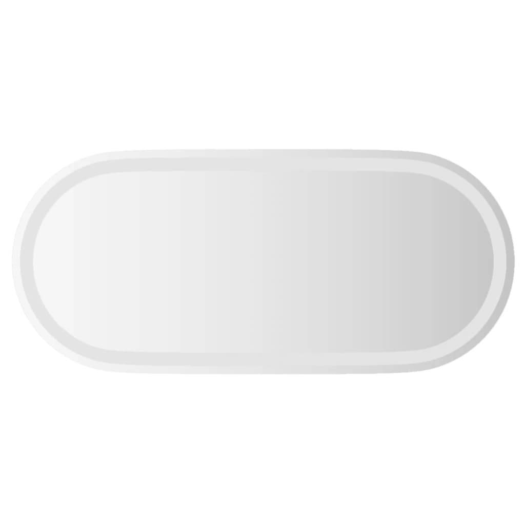 vidaXL LED-Badspiegel 80x35 cm Oval