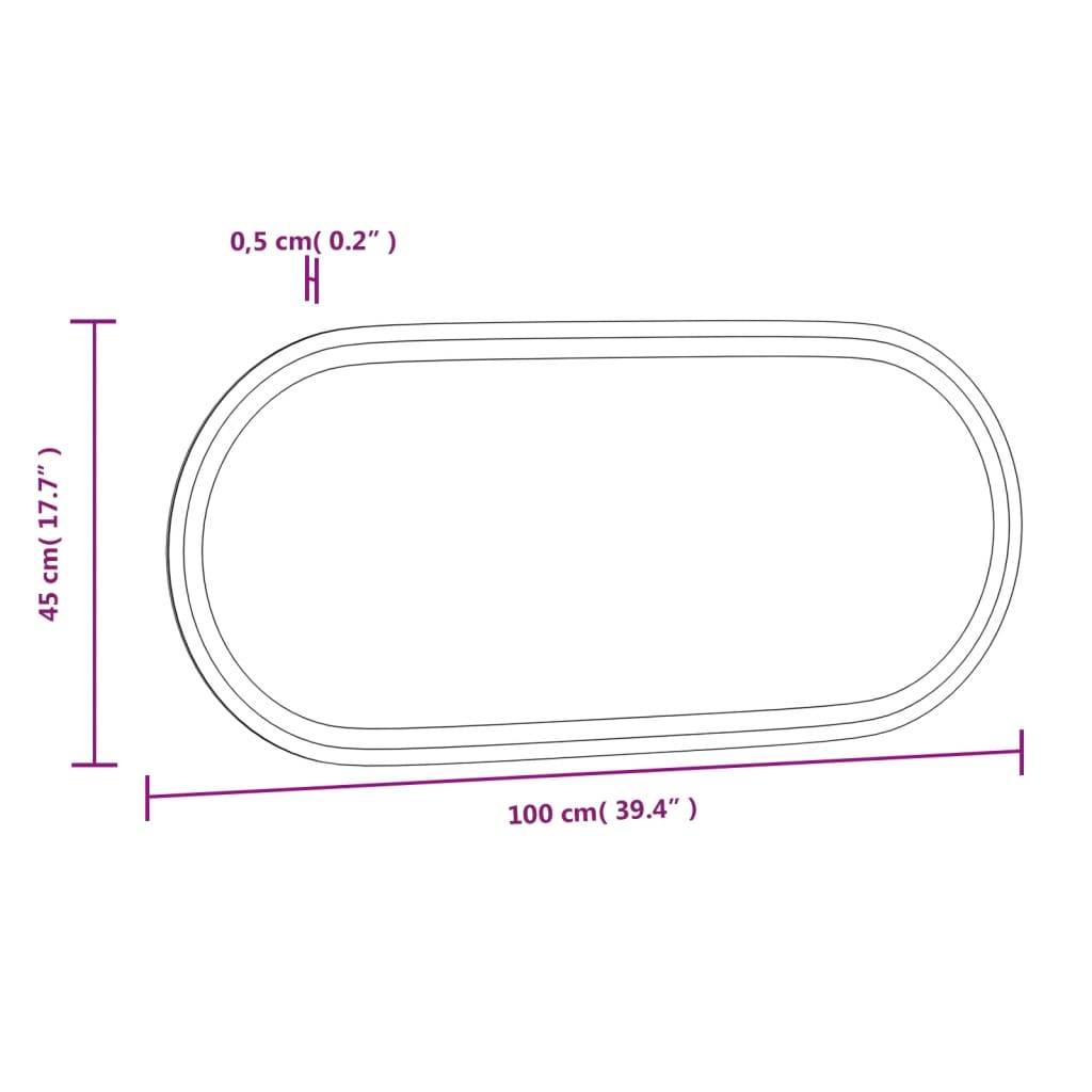 vidaXL LED-Badspiegel 100x45 cm Oval