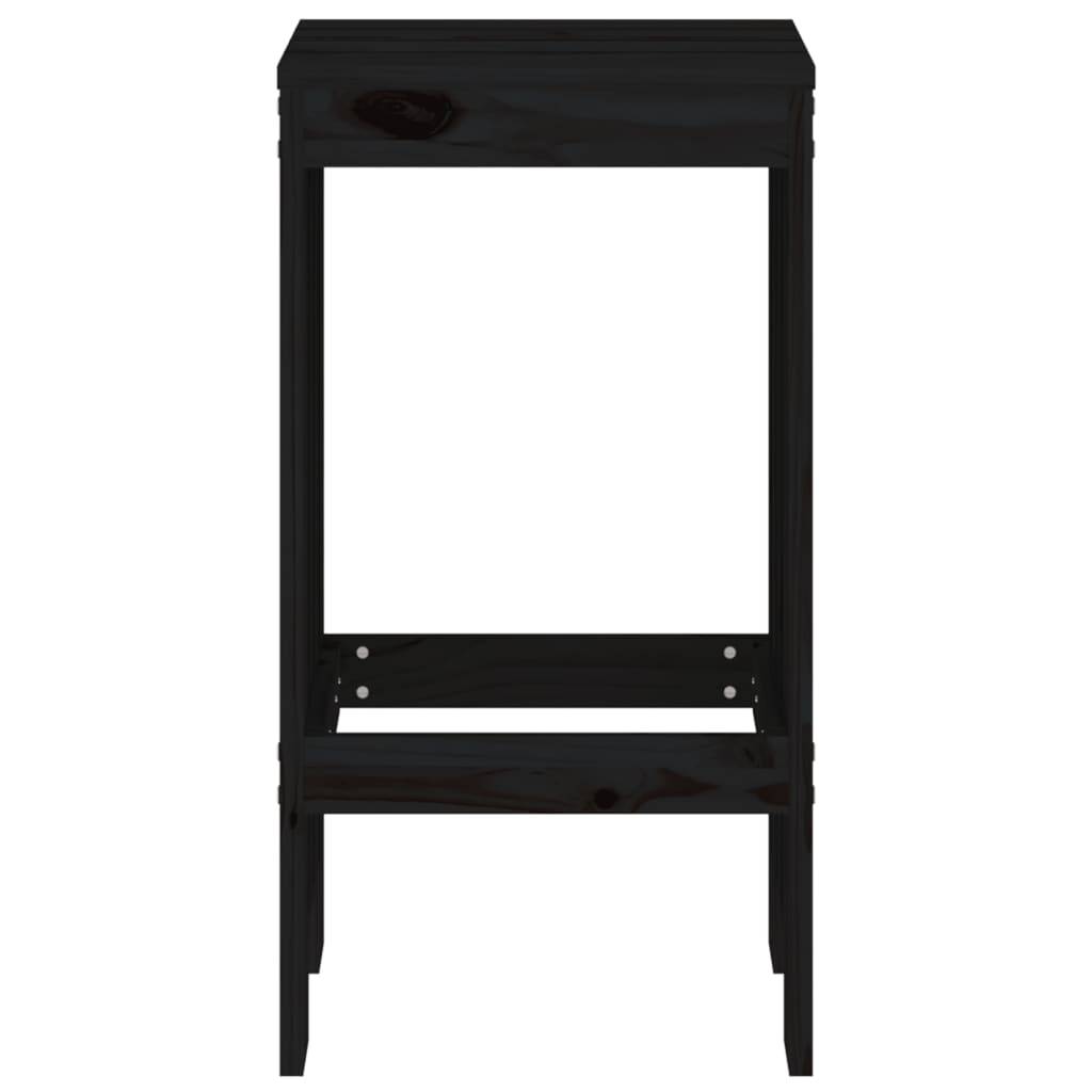 vidaXL Barhocker 2 Stk. Schwarz 40x36x75 cm Massivholz Kiefer
