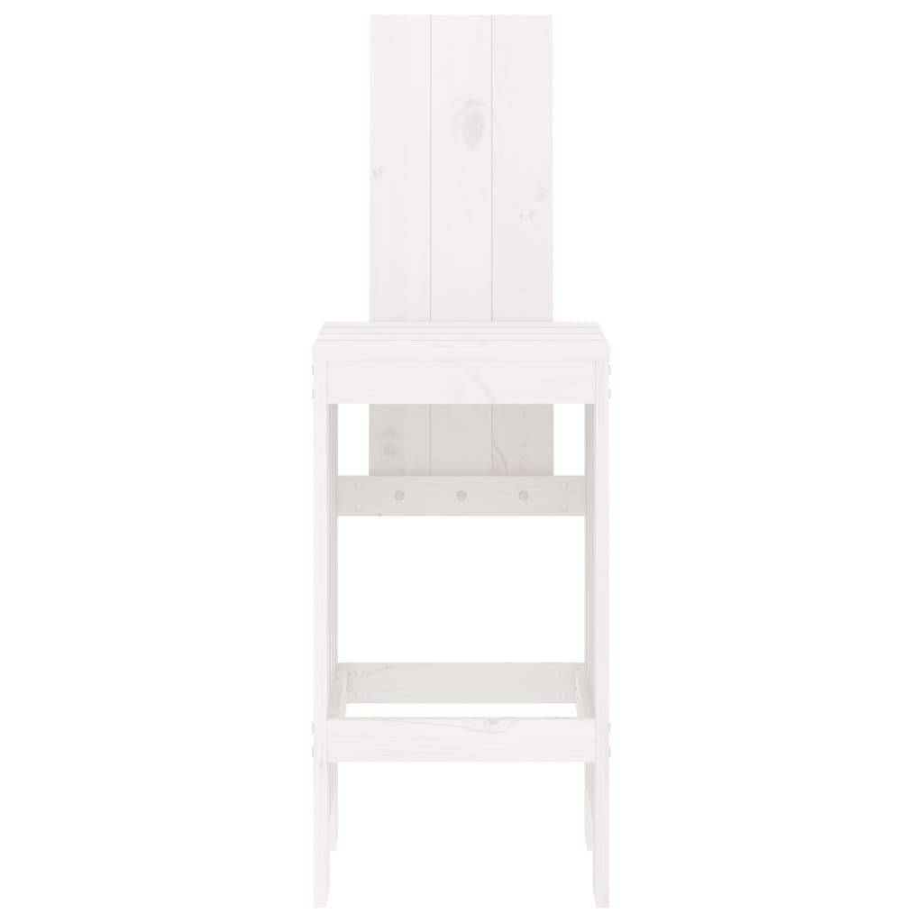 vidaXL Barhocker 2 Stk. Weiß 40x42x120 cm Massivholz Kiefer