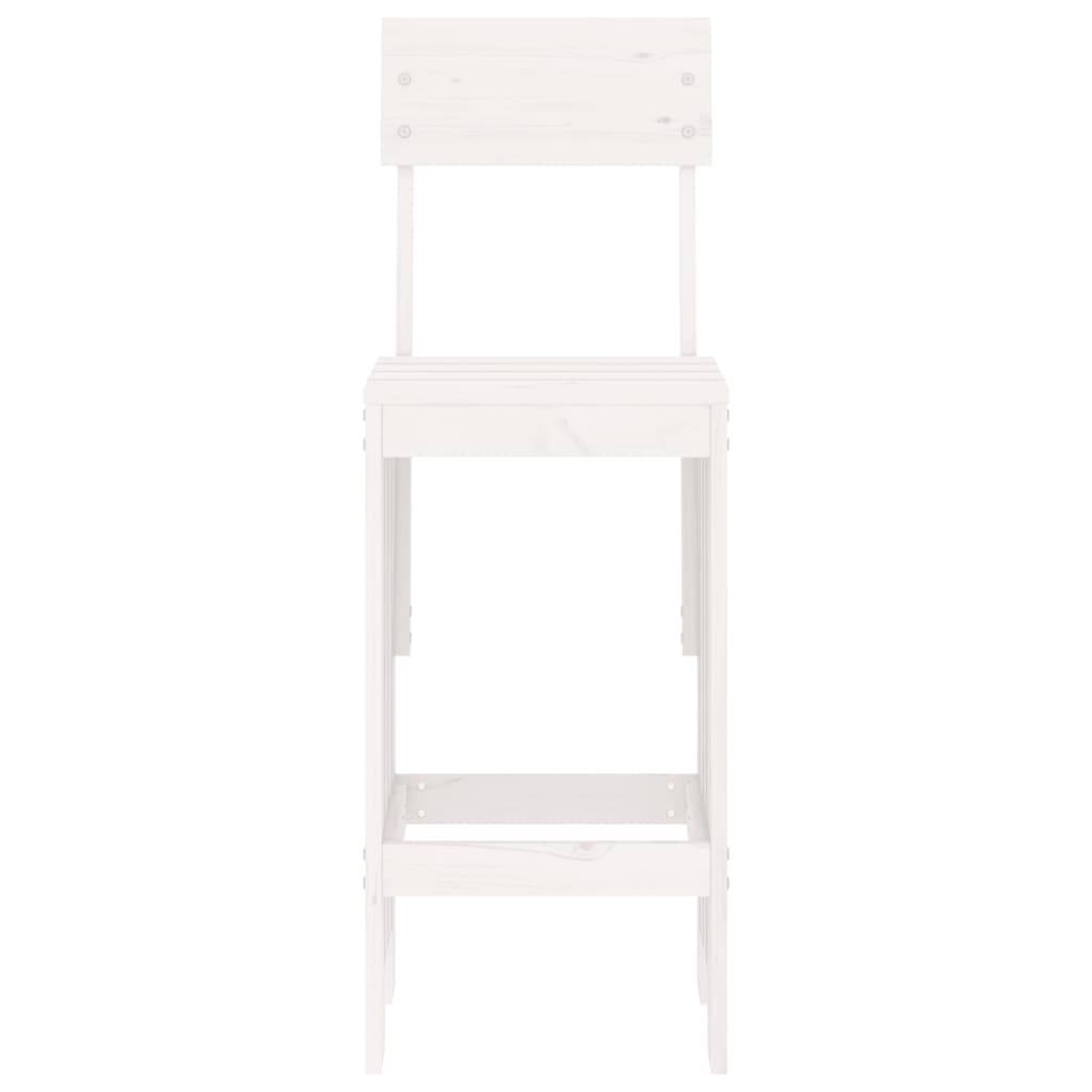 vidaXL Barhocker 2 Stk. Weiß 40x48,5x115,5 cm Massivholz Kiefer