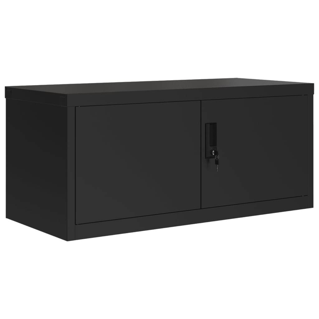 vidaXL Aktenschrank Schwarz 90x40x240 cm Stahl