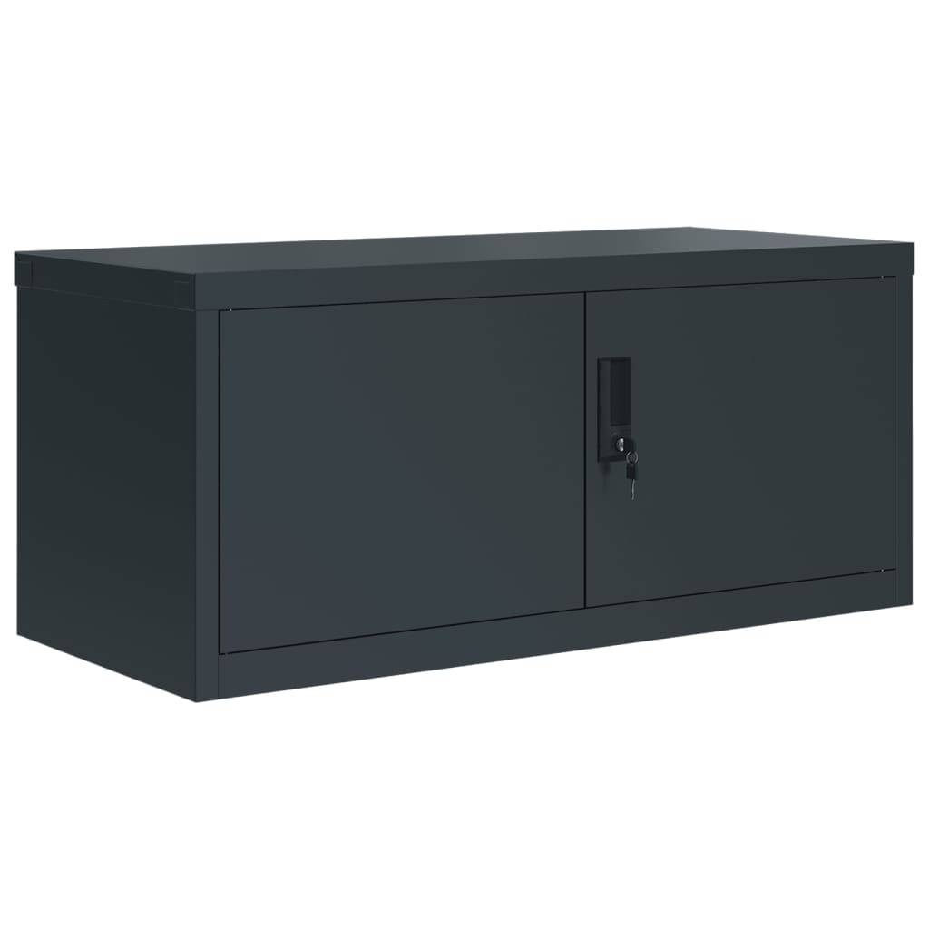 vidaXL Aktenschrank Anthrazit 90x40x130 cm Stahl