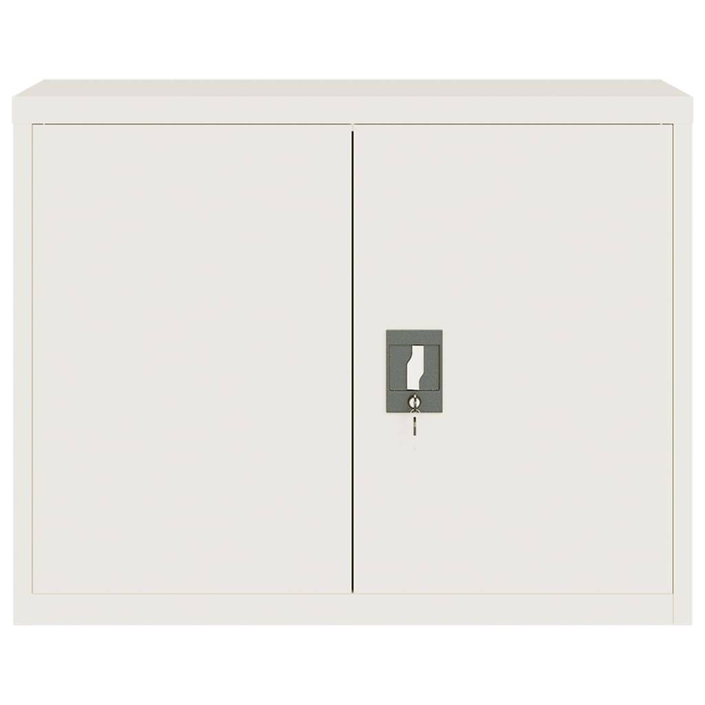 vidaXL Aktenschrank Weiß 90x40x70 cm Stahl
