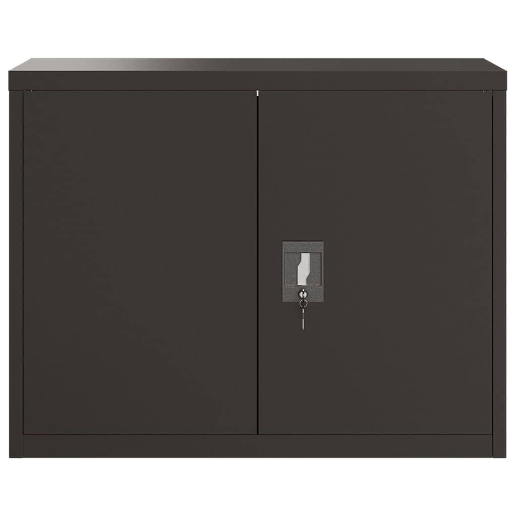 vidaXL Aktenschrank Schwarz 90x40x70 cm Stahl