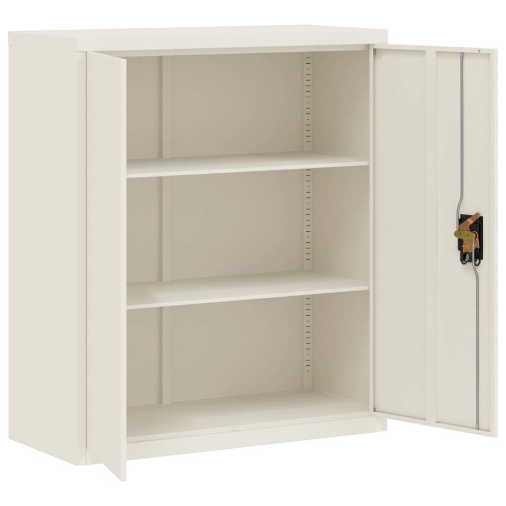 vidaXL Aktenschrank Weiß 90x40x105 cm Stahl