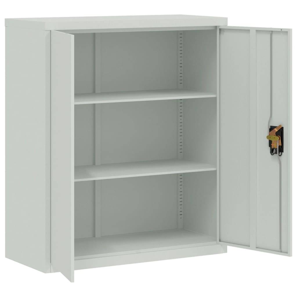 vidaXL Aktenschrank Hellgrau 90x40x105 cm Stahl