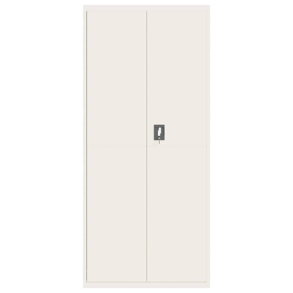 vidaXL Aktenschrank Weiß 90x40x200 cm Stahl