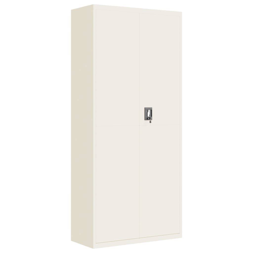 vidaXL Aktenschrank Weiß 90x40x200 cm Stahl