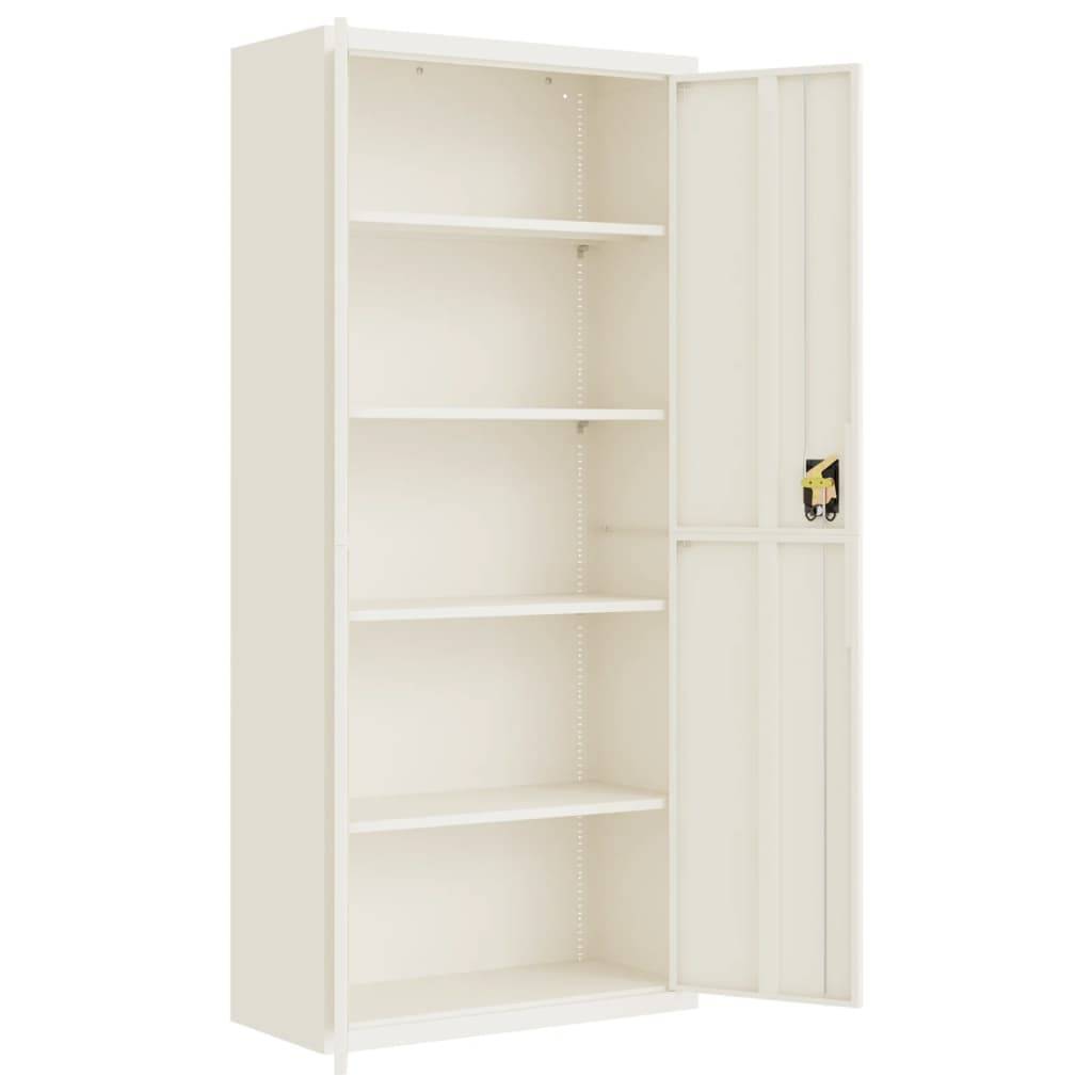 vidaXL Aktenschrank Weiß 90x40x200 cm Stahl
