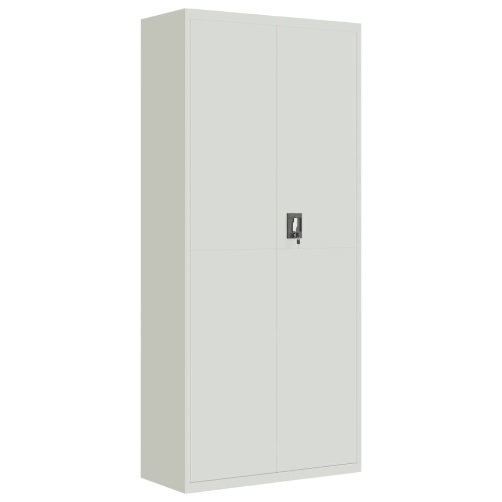 vidaXL Aktenschrank Hellgrau 90x40x200 cm Stahl