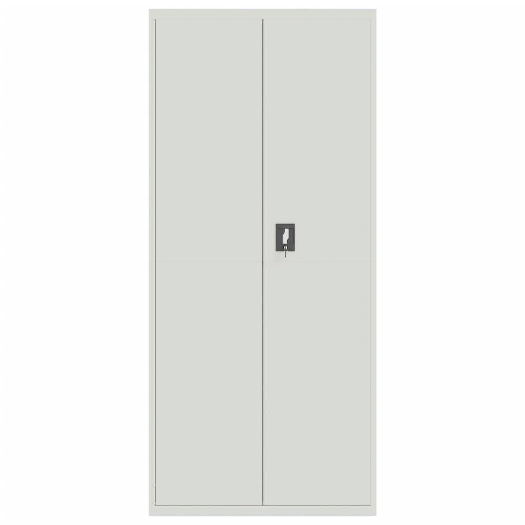 vidaXL Aktenschrank Hellgrau 90x40x200 cm Stahl