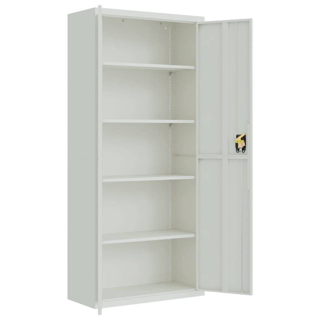 vidaXL Aktenschrank Hellgrau 90x40x200 cm Stahl