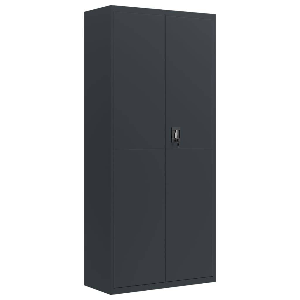 vidaXL Aktenschrank Anthrazit 90x40x200 cm Stahl