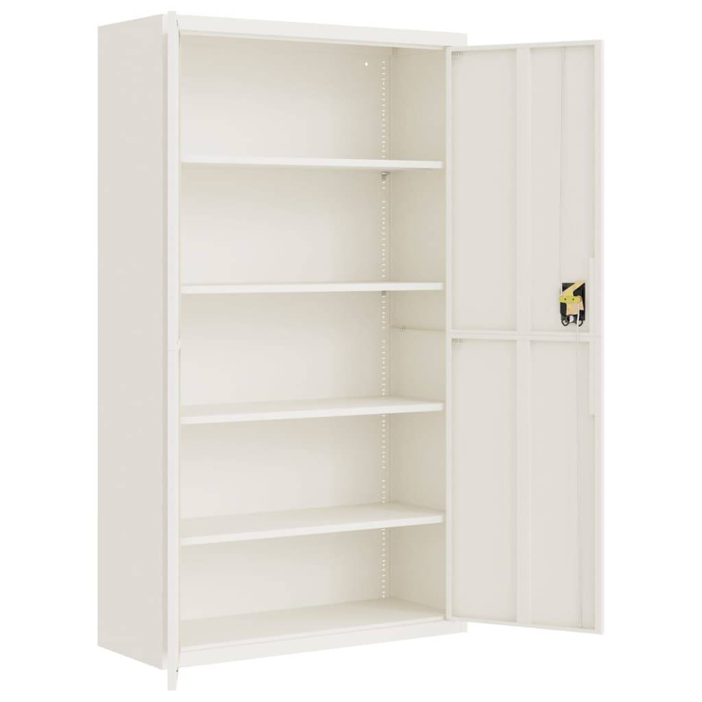 vidaXL Aktenschrank Weiß 105x40x180 cm Stahl