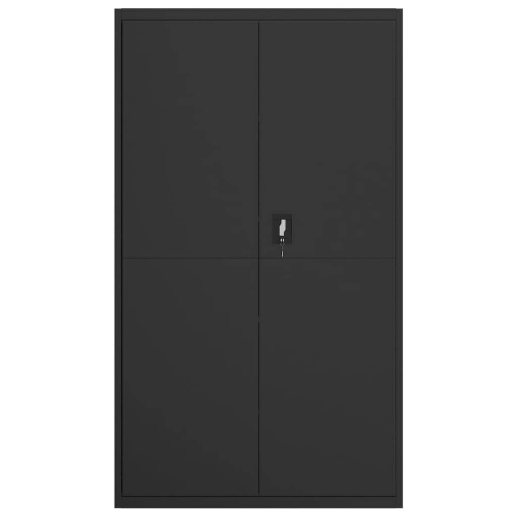 vidaXL Aktenschrank Schwarz 105x40x180 cm Stahl