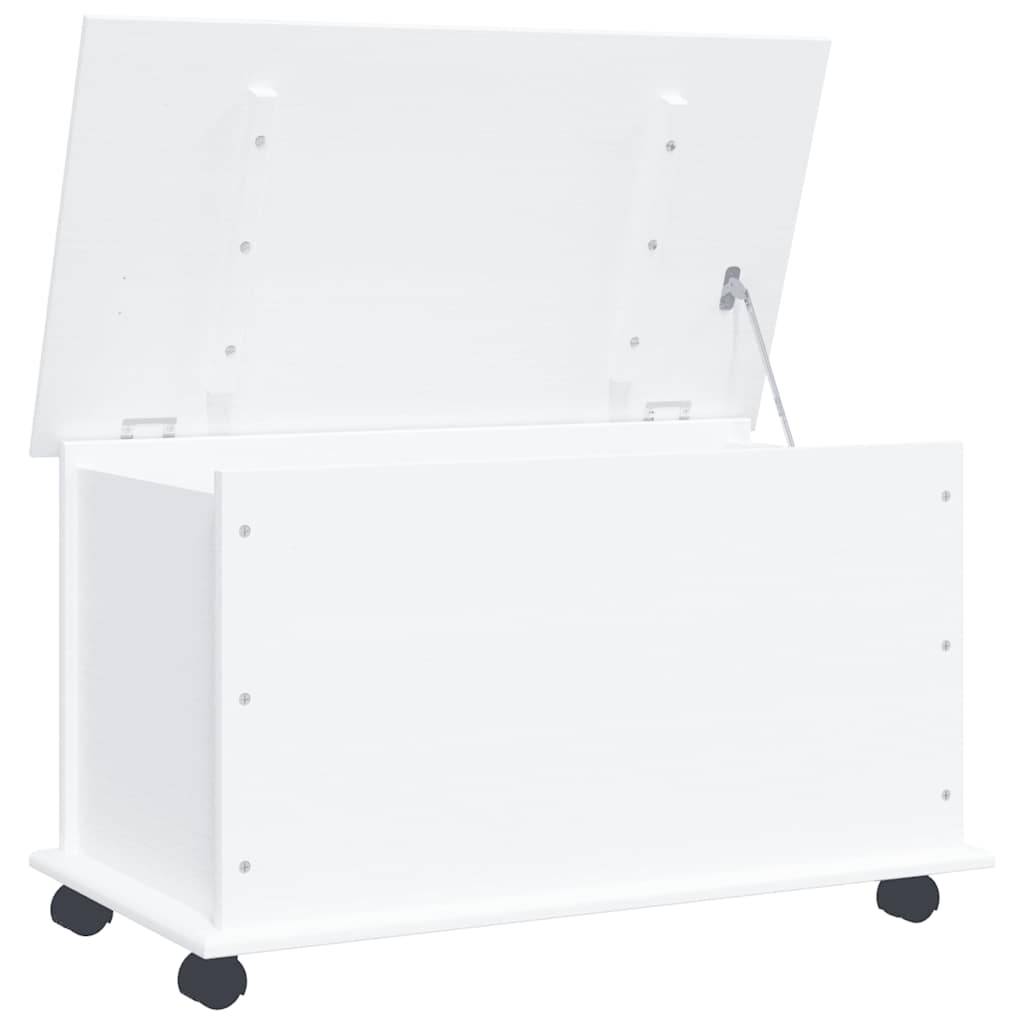vidaXL Truhe mit Rollen ALTA Weiß 73x39,5x43 cm Massivholz Kiefer