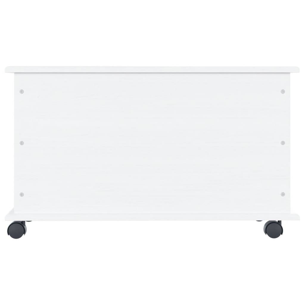 vidaXL Truhe mit Rollen ALTA Weiß 73x39,5x43 cm Massivholz Kiefer