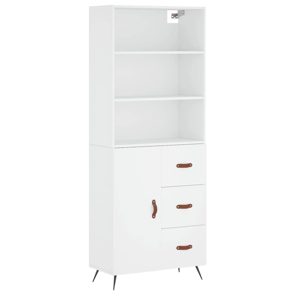 vidaXL Highboard Weiß 69,5x34x180 cm Holzwerkstoff