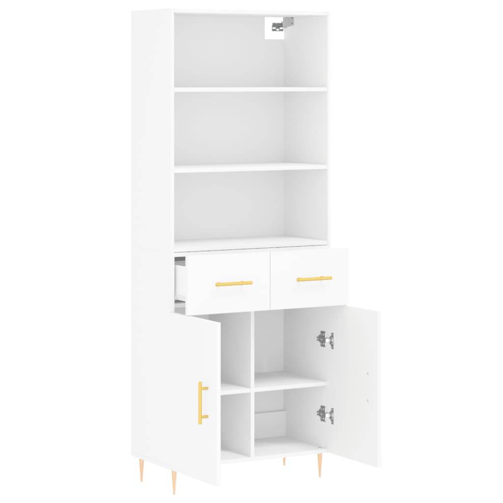 vidaXL Highboard Weiß 69,5x34x180 cm Holzwerkstoff