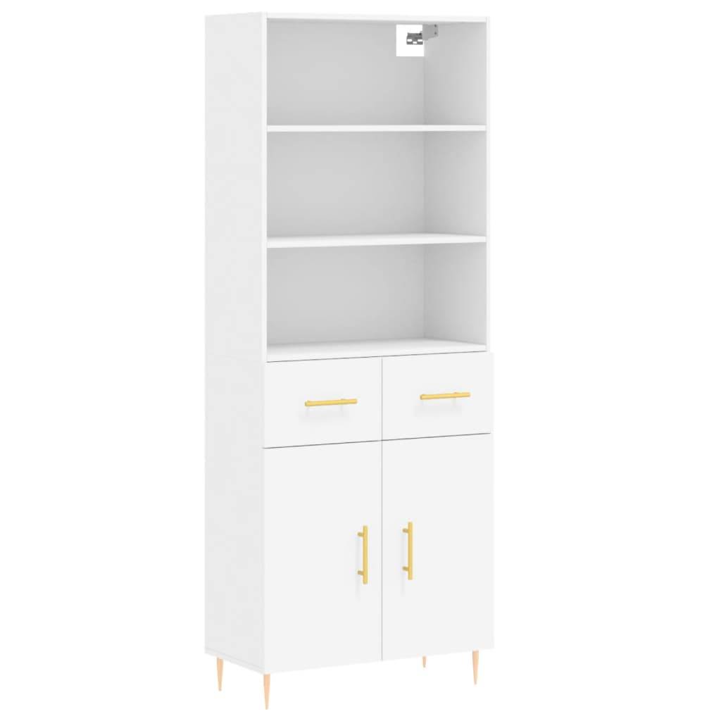 vidaXL Highboard Weiß 69,5x34x180 cm Holzwerkstoff