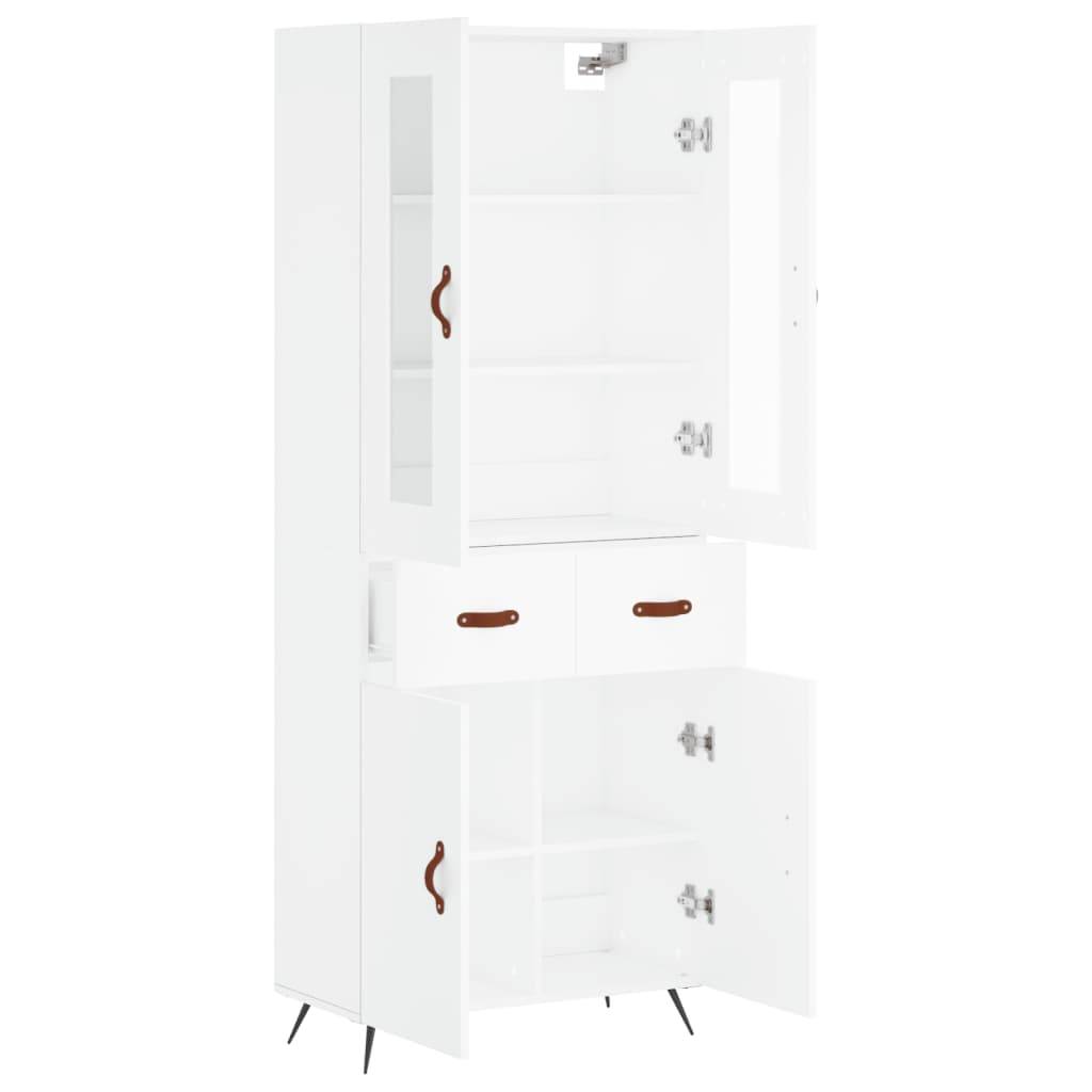 vidaXL Highboard Weiß 69,5x34x180 cm Holzwerkstoff