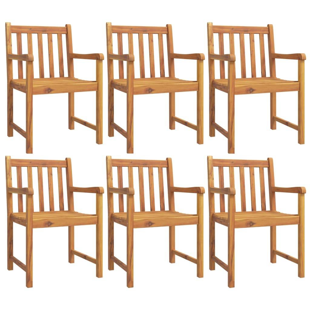 vidaXL Gartenstühle 6 Stk. 56x55,5x90 cm Massivholz Akazie