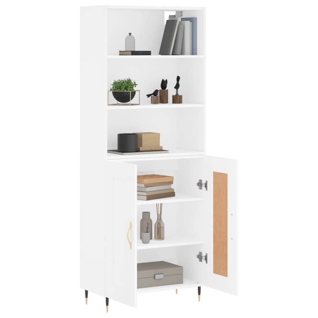 vidaXL Highboard Weiß 69,5x34x180 cm Holzwerkstoff