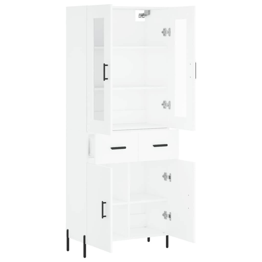 vidaXL Highboard Weiß 69,5x34x180 cm Holzwerkstoff