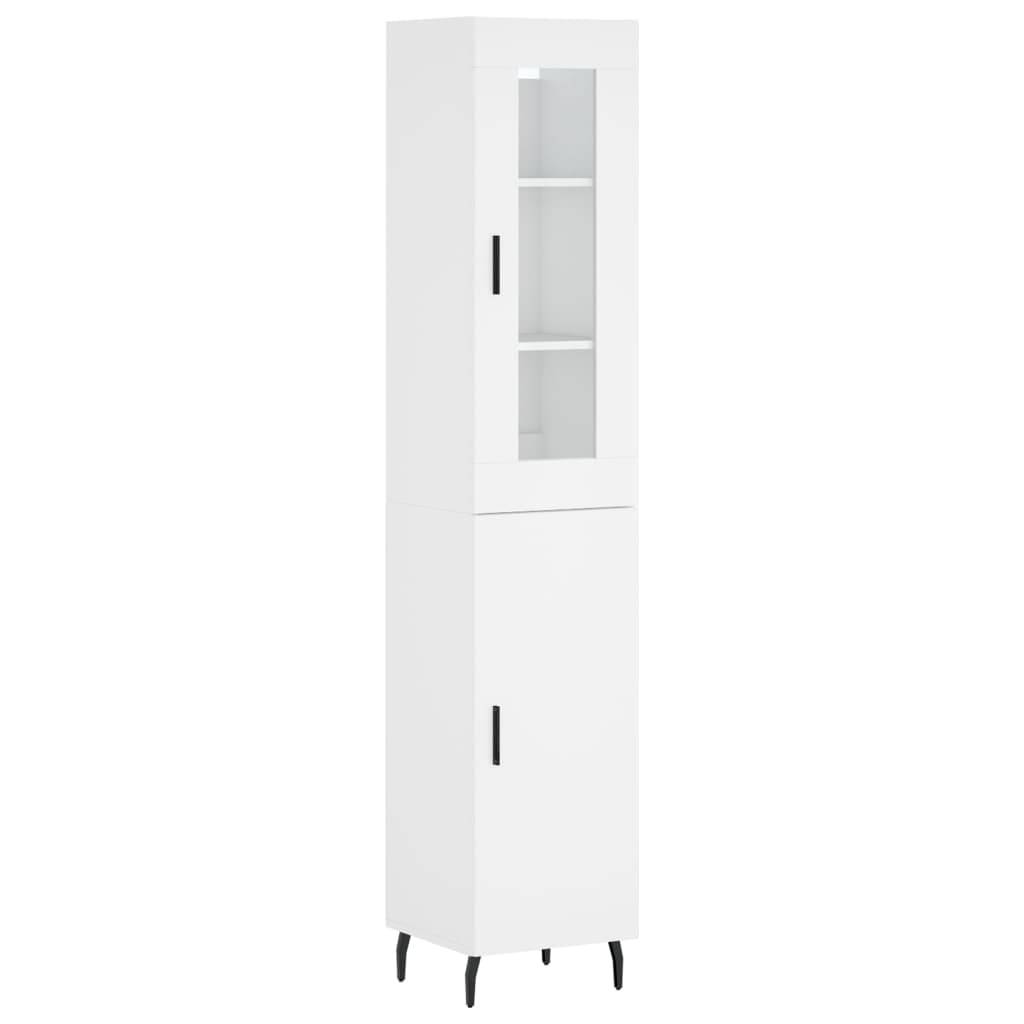 vidaXL Highboard Weiß 34,5x34x180 cm Holzwerkstoff