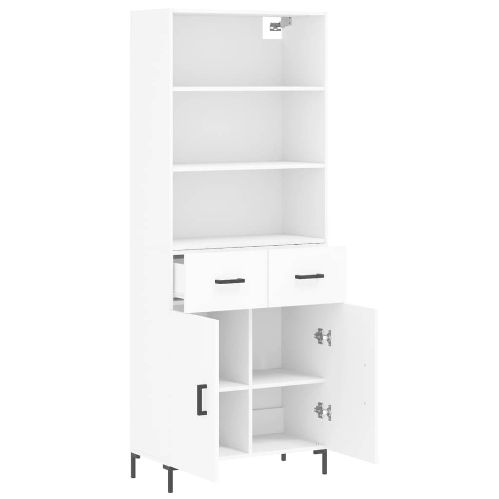 vidaXL Highboard Weiß 69,5x34x180 cm Holzwerkstoff