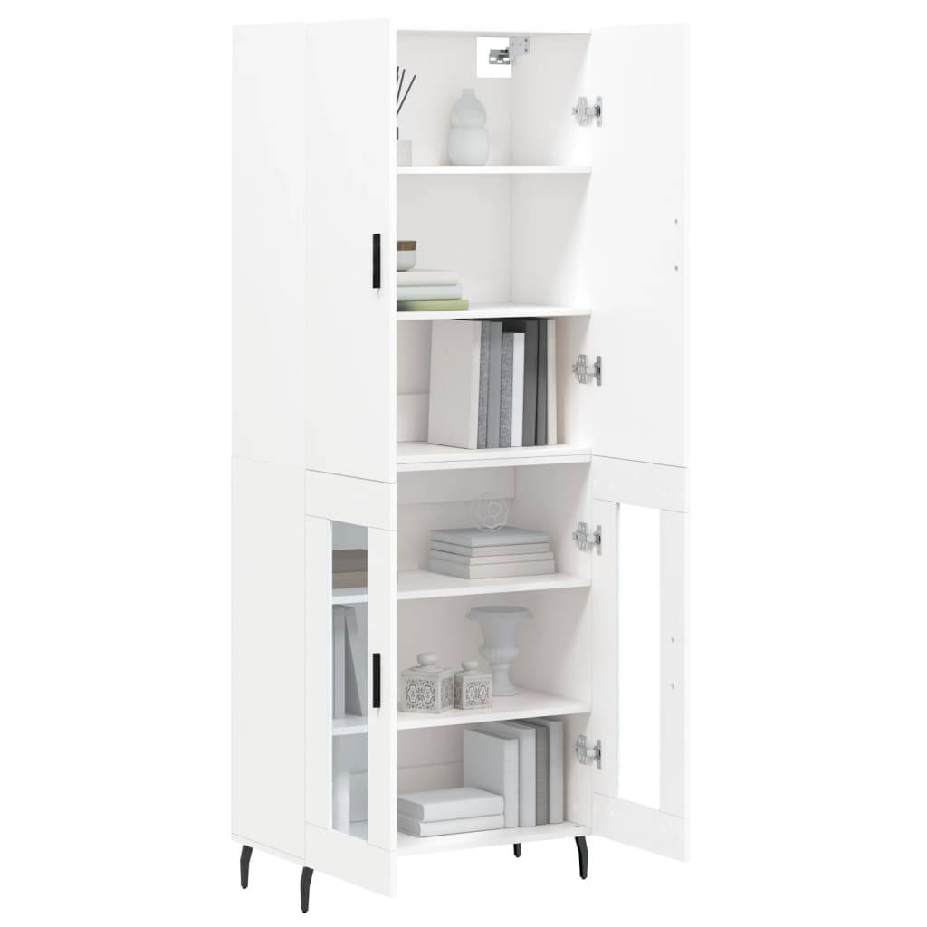 vidaXL Highboard Weiß 69,5x34x180 cm Holzwerkstoff