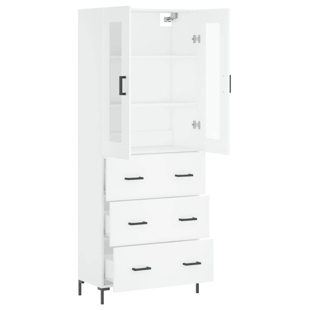 vidaXL Highboard Weiß 69,5x34x180 cm Holzwerkstoff