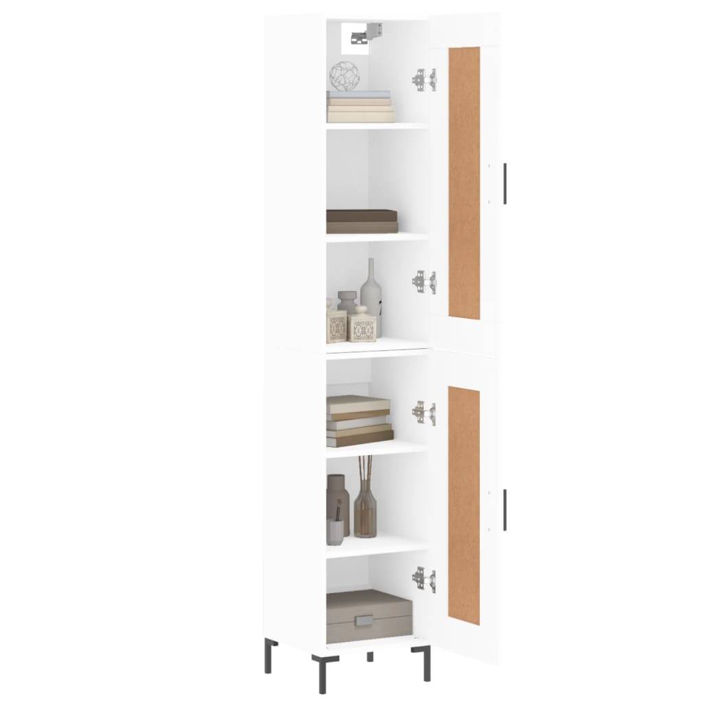 vidaXL Highboard Weiß 34,5x34x180 cm Holzwerkstoff