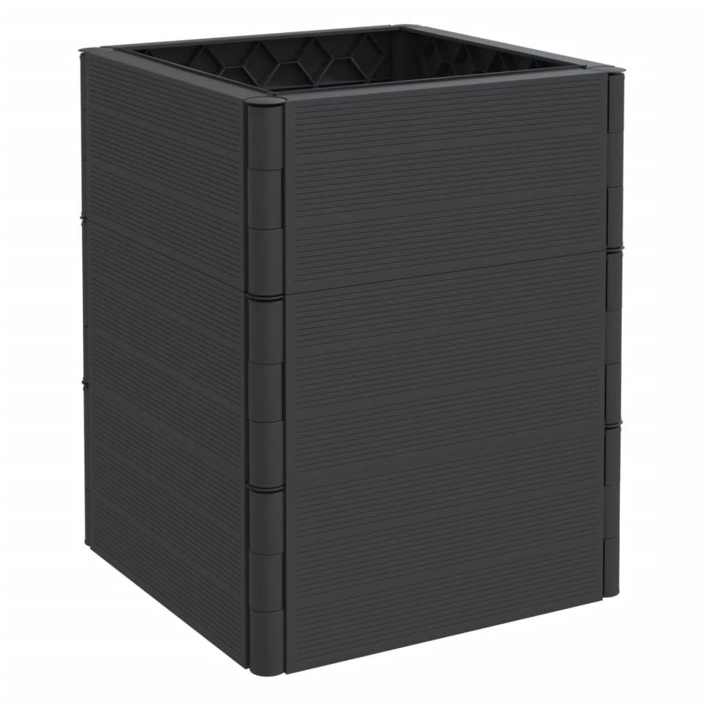 vidaXL Pflanzkübel 2 Stk. Anthrazit PP